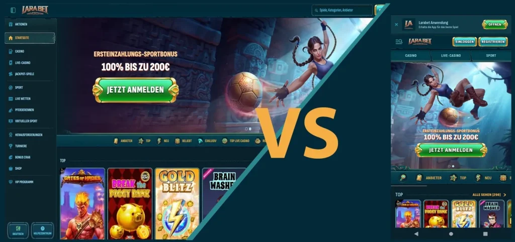 Larabet Casino – Vergleich von Browser- und App-Version in Bezug auf Nutzerfreundlichkeit